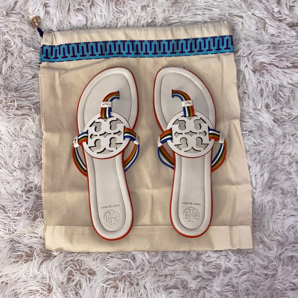 Tory Burch Miller Mignon Leather Thong Sandals